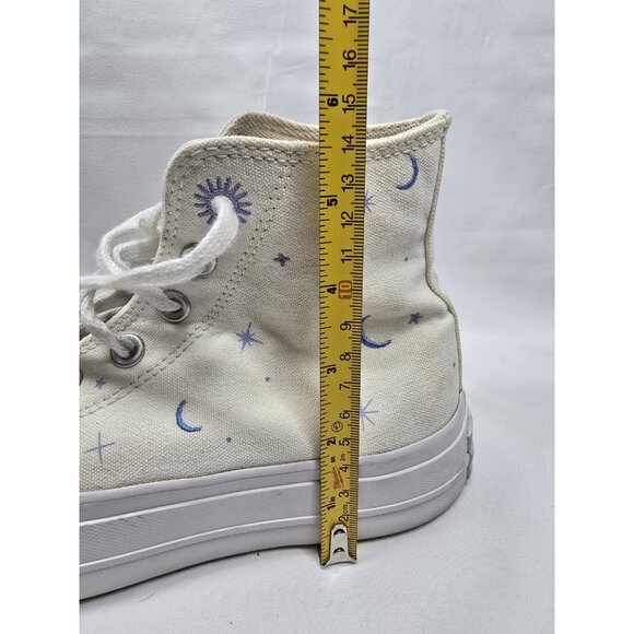 Converse Chuck Taylor All Star Lift Timeless White Embroidery High Platform Sz 7 - Picture 11 of 16